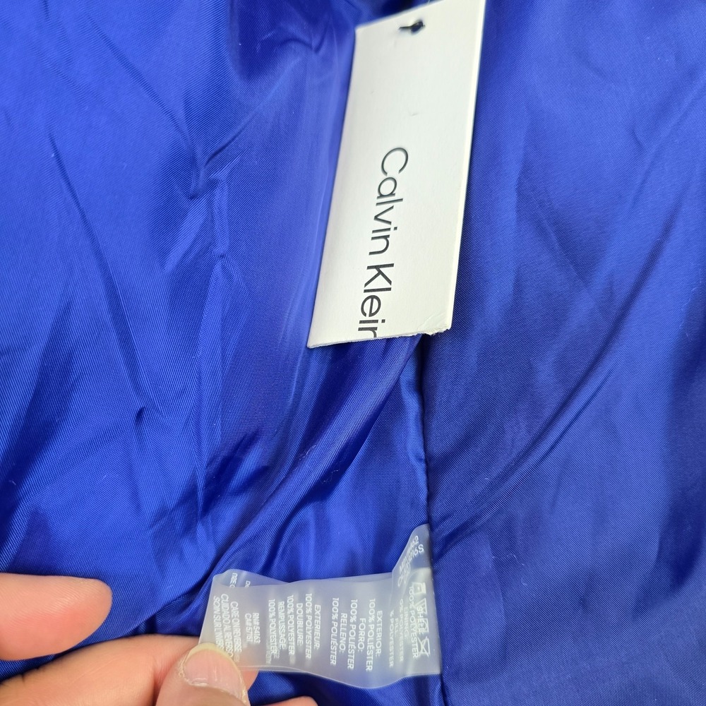 Calvin Klein Blue Puffer Vest Women's Large Quilted Full Zip Lightweight Vest - Picture 8 of 10